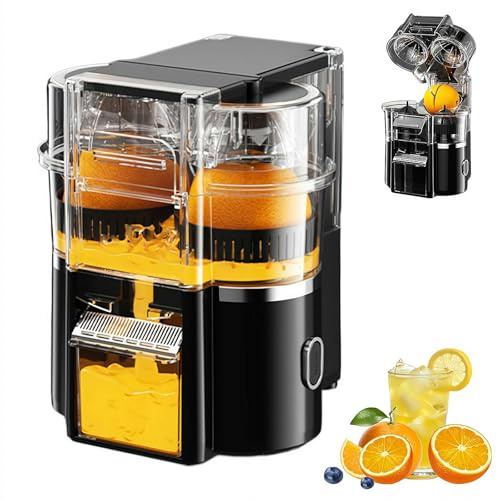 Presse-agrumes électrique 100 W, 600 ml, presse-agrumes électrique à double tête, facile à nettoyer, passe au lave-vaisselle, jus d'orange citron vert pressé à la main