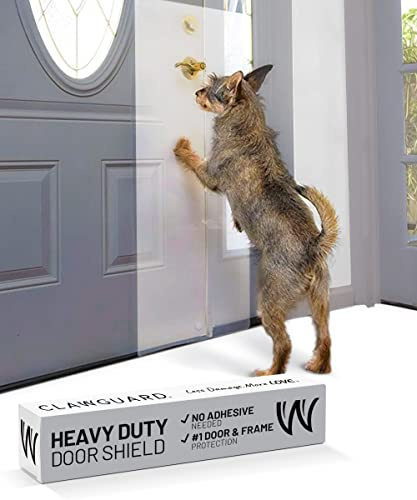 CLAWGUARD Heavy Duty Ultimate Door Scratch Shield, Frame & Wall Protection Barrier for Dog and Cat Clawing, Scratching and Damaging Doors, 20in x 44in