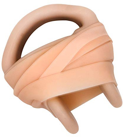 Splaqua Pince-nez de natation avec ficelle – Bouchons confortables en latex doux pour enfants et adultes – Beige neutre (lot d'un paquet)