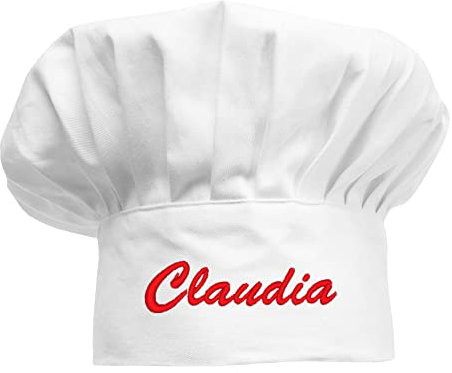 Amikado Toque de Chef Taille Enfant brodée - Ustensil de Cuisine à Personnaliser - Cadeau pour Enfant (Blanc)