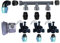 MGS Kit irrigazione Programmatore Rain I-DIAL Outdoor 3 Zone elettrovalvole 24 V AC Prato Giardino trasformatore Interno
