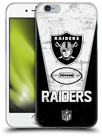 Head Case Designs Offizielle NFL Banner 100ste Las Vegas Raiders Logo Art Soft Gel Handyhülle Hülle kompatibel mit Apple iPhone 6 / iPhone 6s