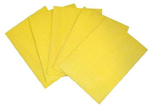 Dstock60 Reinigungstücher aus Vlies, perforiert, Gelb, 25 Stück, professionelle Hygiene, Universalreinigung, saugstark, 51 x 36