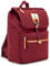 SEVENTEEN LONDON Modern and stylish 'Fulham' backpack with a classic pleated design - perfect for 15 inch laptops, Burgundy, L