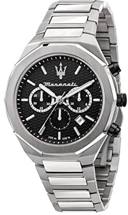 Maserati Herren Uhr, Stile Kollektion, Quarzwerk, Chronograph, aus Edelstahl - R8873642004