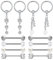 D.Bella Brustwarzenpiercing Chirurgenstahl Nippel Ringe 14G Zungenpiercing Nippelpiercing 12 STK Barbell Piercing Schmuck