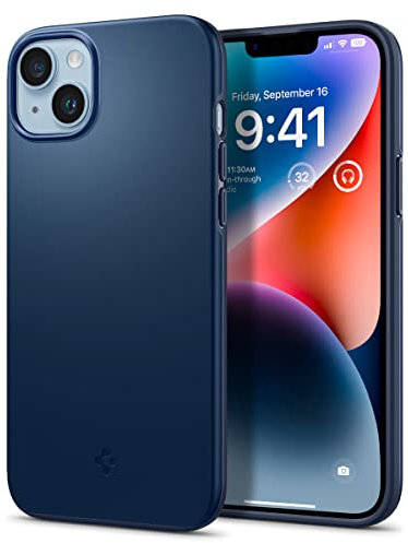 Spigen Thin Fit Case Compatible with iPhone 14 Plus, Navy Blue