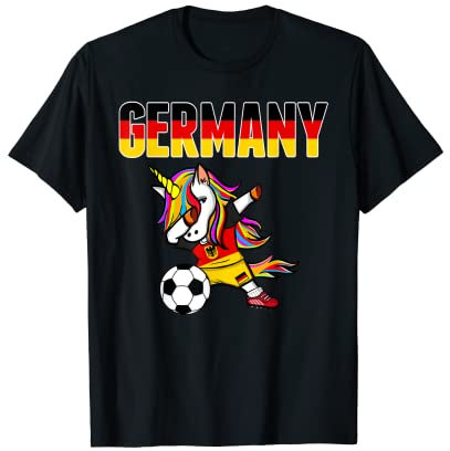 Dabbing Unicorn Deutschland Fußball Fans Trikot Deutschland Flagge T-Shirt