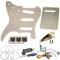 Unxuey SSS Strat Guitar Pickguard and Back Plate Set with Guitar Wiring Harness, Potentiometer Knob, Guitar Jack Socket and Screws for Fender Style Stratocaster Guitar Parts, Bronze