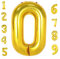 AULE Luftballon Zahl 0 Gold: XXL 101 cm Zahlen Folienballon Geburtstag Gold 0 Jahre 40 Zoll Helium Ballon Kinder Junge Mädchen Zahlenballon für Babyparty Jubiläum Deko