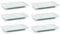 Quid Set 6 assiettes présentation tapas porcelaine blanche 16X9 gastro fun