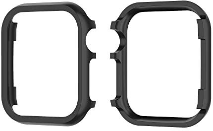 Funda del Reloj Negro Compatible con Apple Watch Serie 9 45mm, Carcasa Slim Metal Duro PC Protectora Anti-Arañazos Case Cover Estuche de Reloj Antichoque Compatible con Apple iWatch 45mm Serie 9 8 7