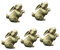 HOMSFOU 5st Messing Hase Sternzeichen Hase Figur Schreibtischaufsatz Kreative Desktop-Dekoration Bastelornament Aus Messing Kaninchenverzierung Aus Messing Hasen- Jahr Tier