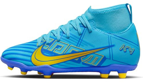 Nike Kylian Mbappe Mercurial Superfly 9 Club Football Shoe, Baltic Blue/White, 5.5 UK