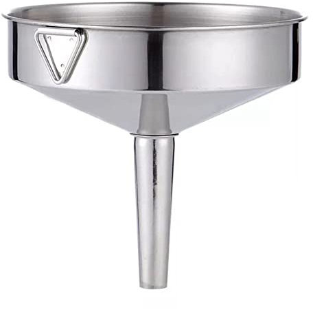 TREGOO Trichter Funnel Funnels Stainless Steel Metal Oil Kitchen Strainerfor Flask Small Colander Cooking Sauce Filterliquid Transfer Canning