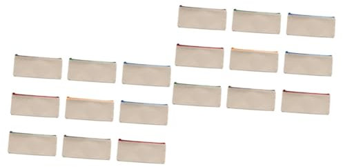 FRCOLOR 30 STK Bleistiftbeutel Aus Leerem Segeltuch Geldbörse Selber Machen Federmäppchen Selber Machen Stifteetui Aus Schlichtem Canvas Leer DIY Schreibwaren Reißverschluss Student