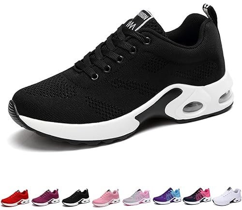 Orthowalk FüR Schmerzfreie FüßE, OrthopäDische Schuhe, Leichte Sportschuhe Damen (41, Black)