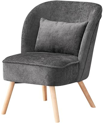 B&D home Wohnzimmersessel YOYO, Loungesessel Chefsessel Einzelsofa Polsterstuhl für Wohnzimmer, Schlafzimmer, Esszimmer, Sofaecke, skaninavisch Design, Anthrazit, 14501-ANTR