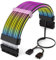Sirlyr Cable RGB de 24 pines, extensiones de cables de fuente de alimentación RGB – 5 V 3 pines, fuente de alimentación ARGB direccionable para placa base negra de PC, estilo negro