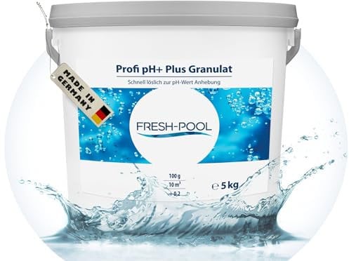 Fresh-Pool Profi pH+ Plus Granulat 5 kg - ph Heber Pool Granulat | ph Plus Pool Granulat | ph Wert Heber | ph+ Granulat | ph Granulat