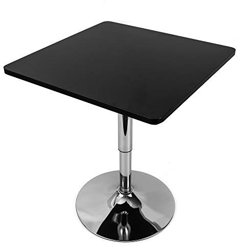 LNINNERY Quadratischer Stehtisch HöHenverstellbar 60x60CM Höhenverstellbar 70-90cm für Schlafzimmern Restaurants Cafés Bars Bürogebäuden