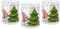 Excelsa Gnomo Friends - Juego de 3 vasos navideños, cristal, capacidad 250 ml.