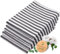 ZOLLNER 5er Set Geschirrtücher Baumwolle in 50x70 cm - saugstarke und langlebige Küchentücher - waschbar bis 60°C – in schwarz gestreift- Gastronomiequalität - Oeko Tex® Zertifiziert