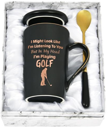 Joymaking Golf Gifts - Coffee Mug for Men, Fathers Day Funny Mug, 14Oz Black