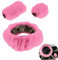Auto Universal Lenkradabdeckung,Handbremse Schaltabdeckung und Lenkradschoner,Autozubehör 3PC Winter Warme Auto Lenkradschutz 38 cm Kurzer Plüsch Warmer Winter für alle Autos,Rosa