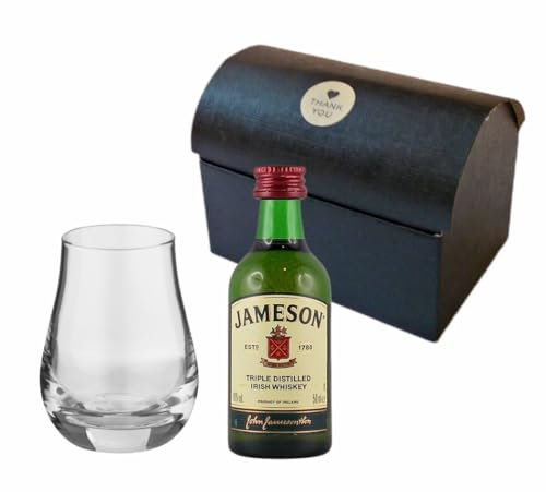 Jameson irischer Whiskey 50ml Miniatur + Glas im Geschenkkarton