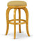 Bar Chair Bedford drehbarer, rückenfreier Barhocker, 30'' Sitzhöhe mit Beinen aus Eiche und PU-Leder Vegas Gold Bar Stool