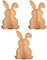 Angoily Serviertabletts Mit Hasenmotiv 3Er-Pack Holz-Charcuterie-Platten In Form Eines Nesthasen Osterhasen-Tablett Hasen-Charcuterie-Brett Für Ostern Und Frühling