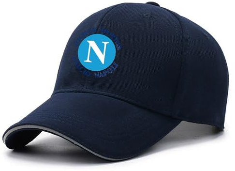 XINGHA Baseball Cap Herren SS.C Na.poli, Unisex Retro Baseballcap Sonnenhut, Erwachsenen Mütze für Frühling-Sommer Herbst-Winter, Freizeit(Navy Blue)