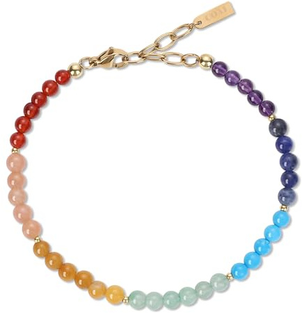 COAI 7 Chakra Armband aus Edelstein Perlen für Frauen Damen