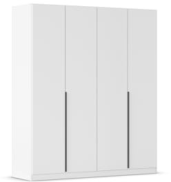 Rauch Möbel Alabama, Kleiderschrank, Farbe Weiß, Breite 181 cm | Schrank, 4-türig, Zubehör Basic, für Schlafzimmer, Kinderzimmer, Garderobe, Flur