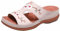 womens shoes Sandals for Women Thick Bottom Slope And Fashion Outside Wearing Open Toed Square Head Cold Drags Women's Shoes Korean Denim Cloth High Heeled Comfortable Casual Pink 7