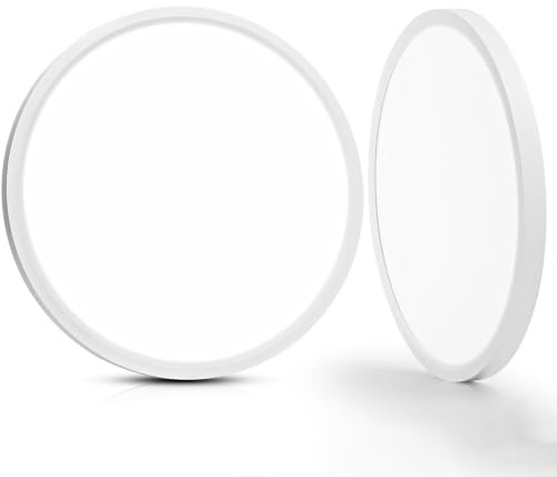 Laiyidia 2er Pack LED Deckenleuchte Flach Ø30cm, 24W 2880LM & 5CCT Farbwechsel, Ultra Dünne Runde Lampe für Schlafzimmer,Küche,Wohnzimmer,Flur,Garderobe,Abstellraum,Keller