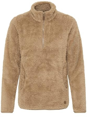 OXMO OXTelsonia Damen Pullover Teddy-Pullover Troyer