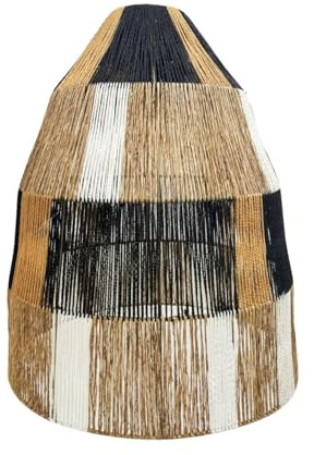 Zahara Lampenschirm aus Naturseil, Boho-Stil, Höhe 58 cm, für elektrische Fassung E27