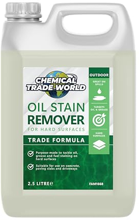 Chemical Trade World - Oil Stain Remover for Hard Surfaces 2.5L - Heavy-Duty Cleaner for Driveways, Concrete & Paving - Lifts Oil, Grease & Fuel Stains