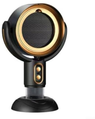Rechargeable Exhaust Fan For Indoor Barbecue And Hot Pot Cooking With Compact Size And Oil Collection Tank Integration(Black-gold)
