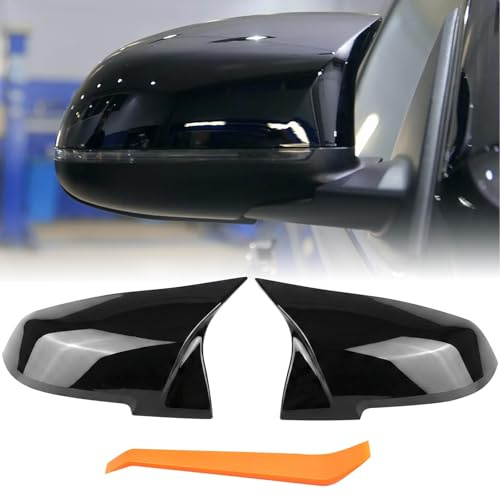2er Kompatibel mit Rückspiegel Abdeckung BMW 1er F20 F21/2er F22 F23 F87/3er F30 F31 F34/4er F32 F33 F36/i3 I01/X1 E84,Auto Seitenspiegel Abdeckung,Spiegelkappen Links und Recht (Glanz Schwarz)