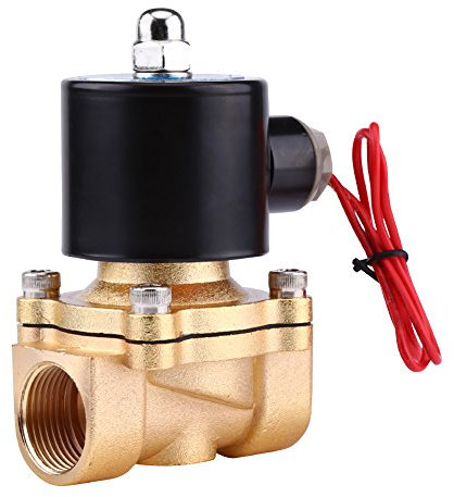 Walfront AC 220V 3/4 Electrovanne Normalement Fermée Valve Électrique Électromagnétique en Alliage de Zinc pour Eau Huile Gaz