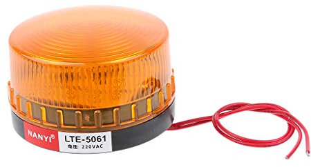 B Baosity 220V Gyrophare Balise de Signalisation Lumineuse LED Lampe d'Avertissement Clignotant Eclairage d'urgence Voiture 72mm