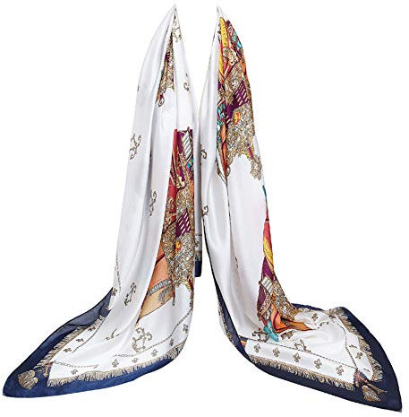 Bellonesc Seidenschal, 100 % Seide, lang, leicht, Sonnenschutz für Damen, Mix04, Einheitsgröße