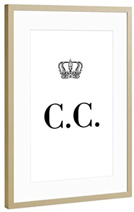 artboxONE Poster mit Rahmen Gold 45x30 cm King CC von AB1 Edition - gerahmtes Poster