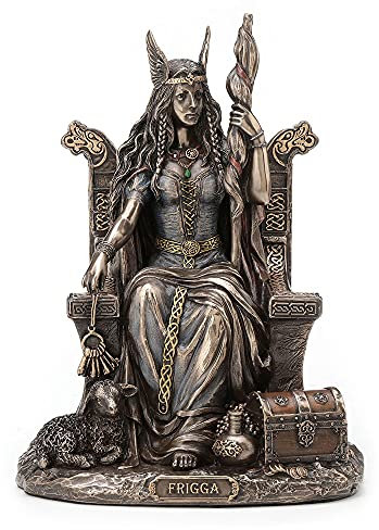 Veronese Design Nordische Göttin Frigga Liebe und Ehe Geschenke für Frauen Statue Kaltguss Harz Antik Bronze Finish Home Decor Skulptur