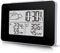 ALLOMN Funk Wetterstation, Multifunktionale Digitale Wettervorhersage mit Außenwetterprognose/Temperatur/Luftfeuchtigkeit/Hintergrundbeleuchtung/Alarm Schlummerfunktion (Schwarz)