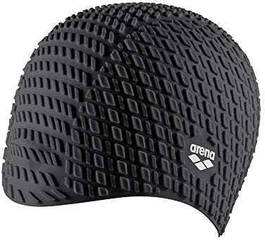Arena Unisex – Erwachsene Badekappe Bonnet Silicone, Black, one Size