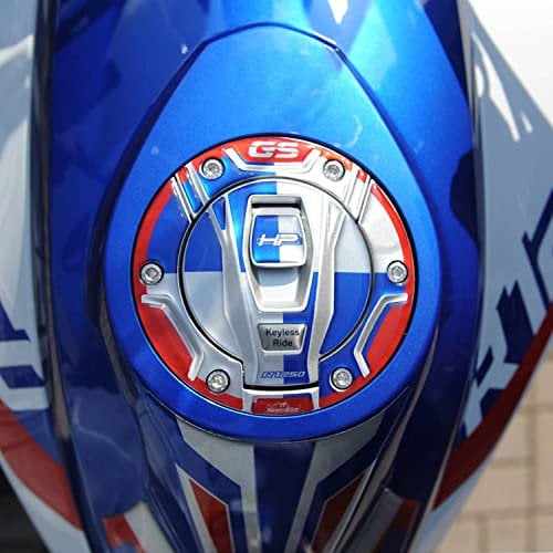 Resin Bike Adesivi Moto Compatibile con Bmw R 1250 GS 2019-2020 HP. Protezione Tappo Serbatoio Keyless da Urti e Graffi. Adesivo 3D Resinato per Tappo Senza Chiave